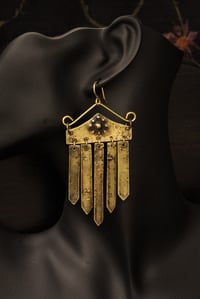 Image 2 of Temple of Saturn Earrings - Brass