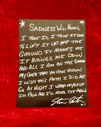 Lyric Sheet "Sadness Will Prevail" 