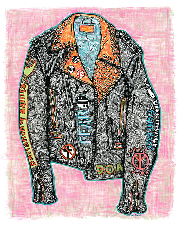 Image of Painted Leather Jacket print 