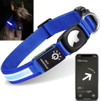 Image 1 of LED Light Rechargeable Collar for Air Tag GPS Tracking