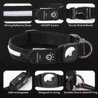 Image 5 of LED Light Rechargeable Collar for Air Tag GPS Tracking