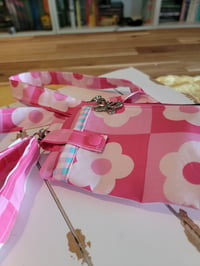 Image 1 of Hi Barbie! Retro pink floral phone pocket crossbody bag 