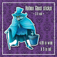 Image 1 of Hatbox Ghost Sticker Pre-Order