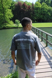 Image 3 of QUATRE-VINGT. GREY WASHED T-SHIRT