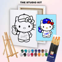 Image 2 of DODGERS HELLO KITTY PAINT KITS (3 options)