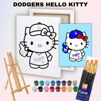 Image 1 of DODGERS HELLO KITTY PAINT KITS (3 options)