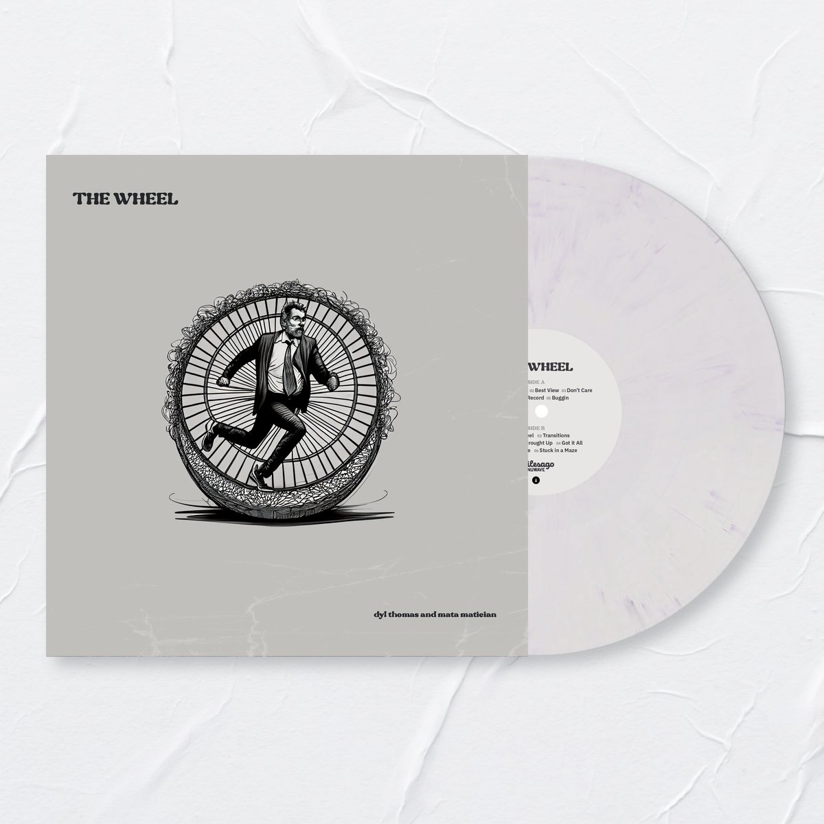 Image of DYL THOMAS & MATA MATICIAN - The Wheel (Pearlescent Marbled Vinyl)