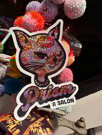 Lipstick sticker machine cat sticker 