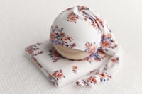 Image 1 of Floral Sleepy Hat and Wrap Set