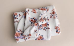 Image of Floral Sleepy Hat and Wrap Set