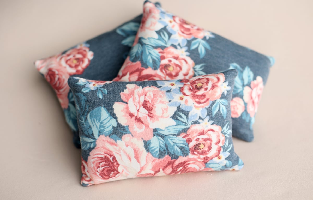 Teal Floral Pillow | Itsy Bitsy Blooms