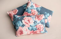 Teal Floral Pillow