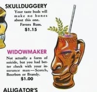 Image 7 of Vintage Ren Clark's Polynesian Village Widowmaker Mug FREE SHIPPING 