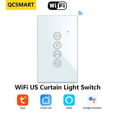 WiFi Curtain Light Switch for Roller Shutter Blinds App Remote Control Google Home Alexa