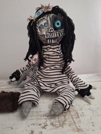 Image 2 of Little Sister Skull Doll. Sculptured Skellington Art Doll. Collector. Unique. Custom Gothic Doll.