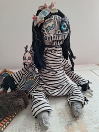Image 4 of Little Sister Skull Doll. Sculptured Skellington Art Doll. Collector. Unique. Custom Gothic Doll.