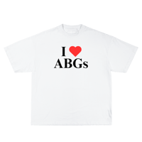 Image 1 of "I LOVE ABGs" WHITE TEE
