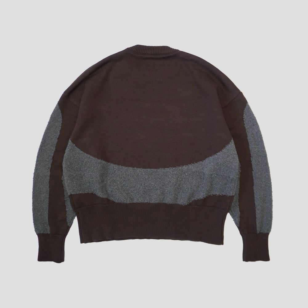 Image of CONTRAST KNIT SWEATER (WALNUT GREY)