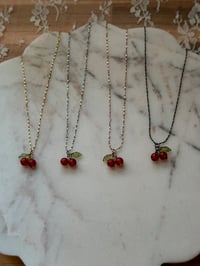 Image 1 of Carnelian Cherry Necklace