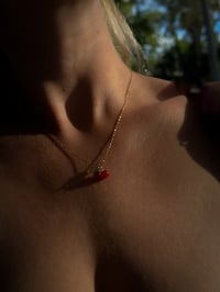 Image 3 of Carnelian Cherry Necklace