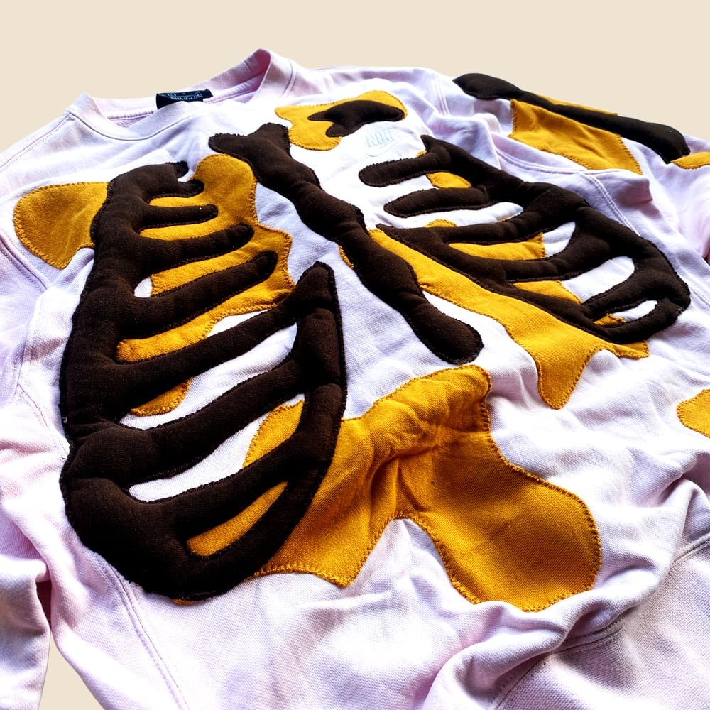 REWORKED NIKE FLOW 3D PUFF SKELETON SWEATSHIRT SIZE M