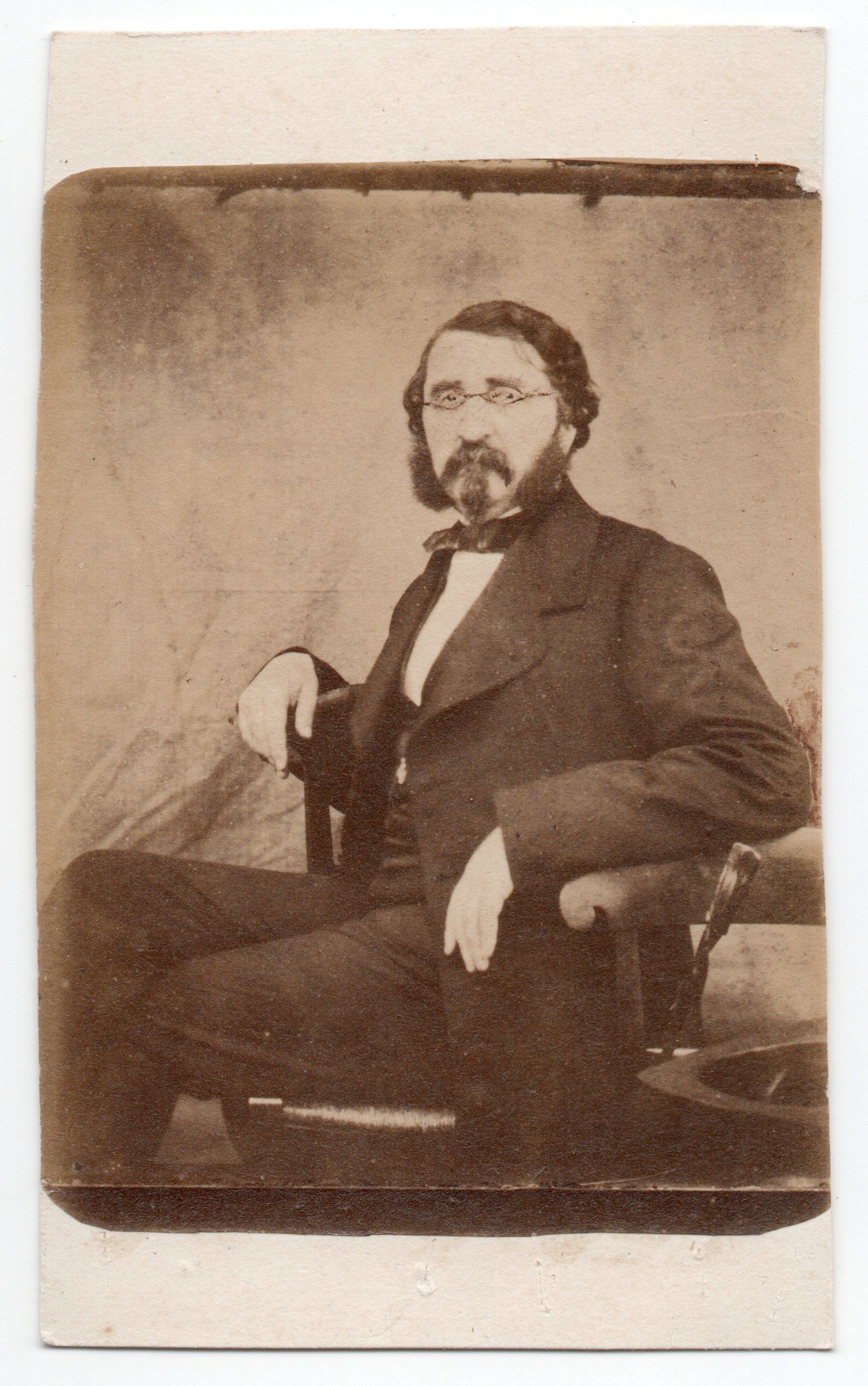 Image of Anonyme: portrait of a man, vintage copy image, France ca. 1860