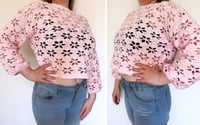 Image 3 of Sakura Sweater with 3/4 Sleeves, Size M/L
