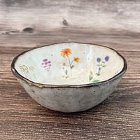 Image 4 of Black Clay Wildflowers Small Ceramic Dish