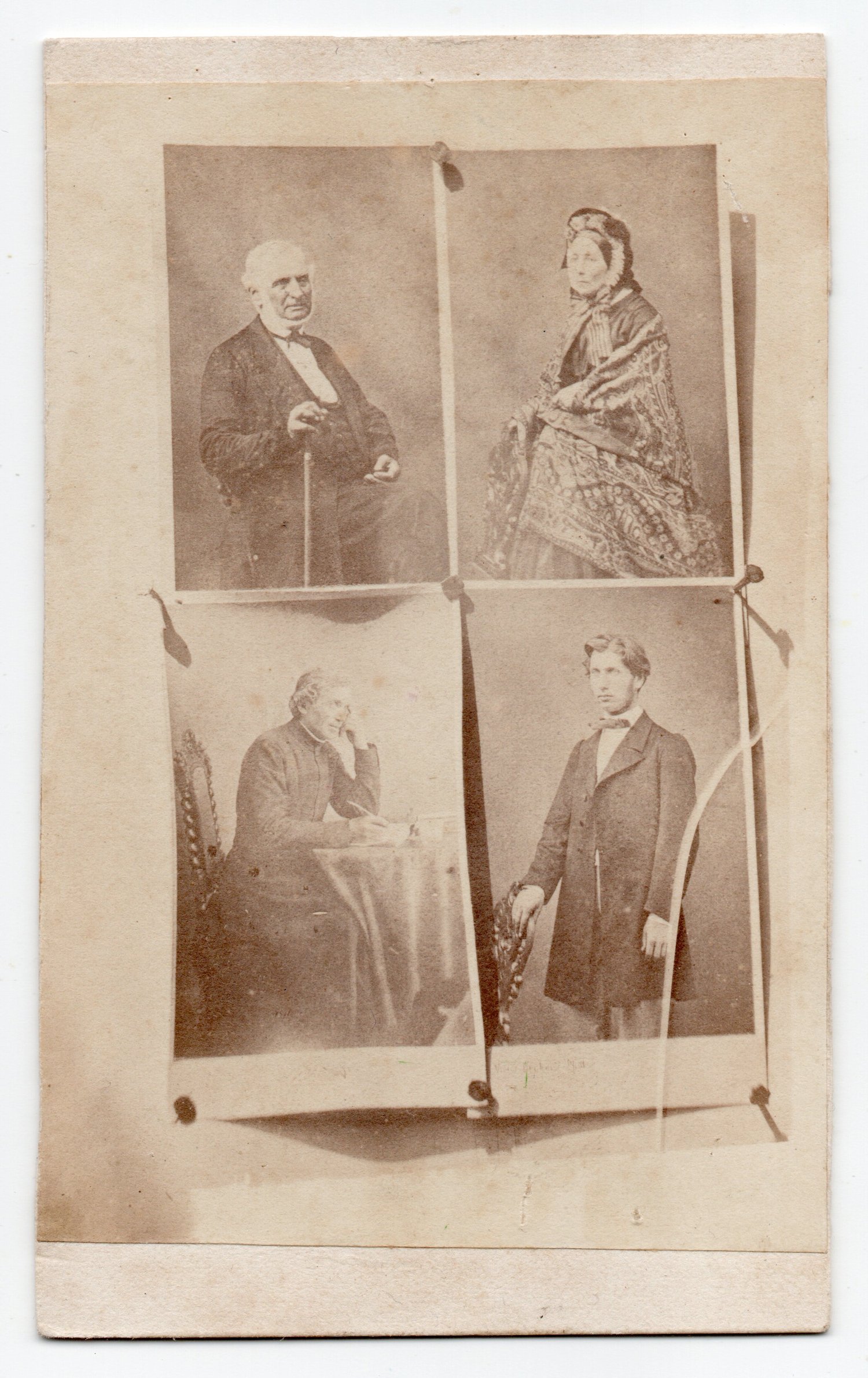 Image of Anonyme: copy image of four portraits, France ca. 1860