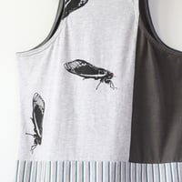 Image 4 of cicada gray greys courtneycourtney adult size M/L medium large tank sleeveless racerback dress