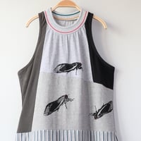 Image 2 of cicada gray greys courtneycourtney adult size M/L medium large tank sleeveless racerback dress