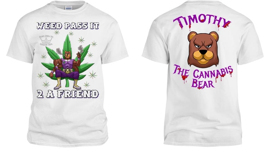 Image of The Cannabis Bear Anime T-Shirt