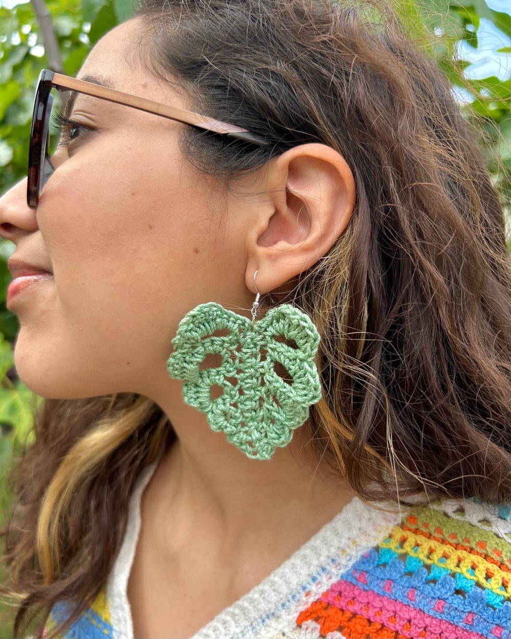 Image of Monstera Leaf Earrings