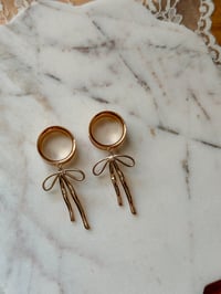 Image 1 of Bow Dangles (Rose Gold)
