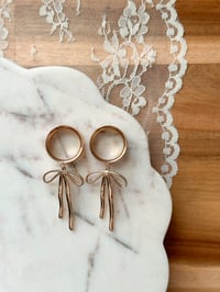 Image 3 of Bow Dangles (Rose Gold)