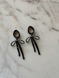 Image 1 of Bow Dangles (BLACK)