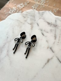 Image 2 of Bow Dangles (BLACK)