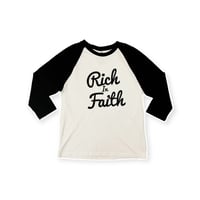 Image 2 of Rich In Faith Baseball Tee