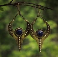 Image 1 of Egyptian Night Sky Earrings - Brass