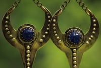 Image 2 of Egyptian Night Sky Earrings - Brass