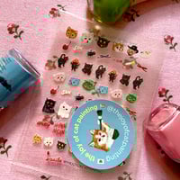 Image 2 of THE JOY OF CAT PAINTING 3D GEL NAIL ART STICKERS SHEET
