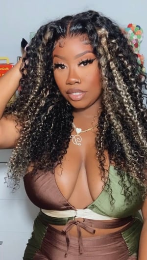 Image of Black & Blonde Jerry Curly 7x5” Closure Wig in 24”