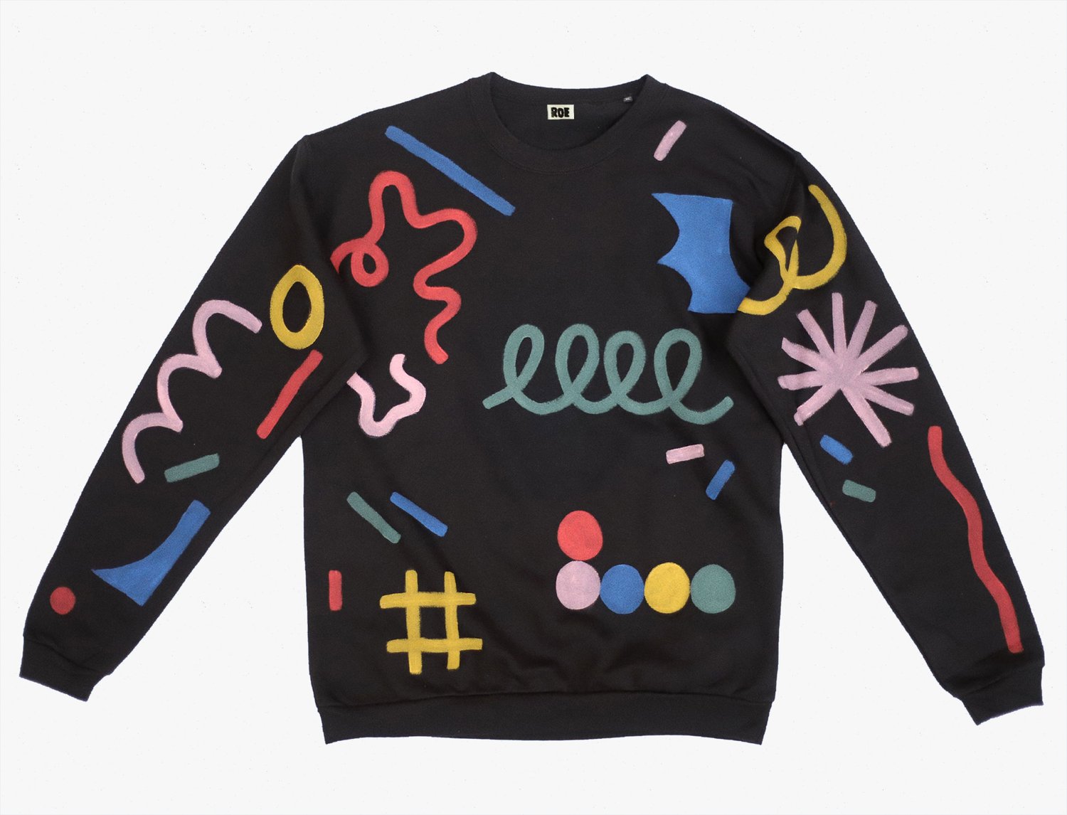 Image of PAINTED BLACK UNISEX SWEATSHIRT