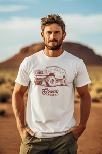 Image 1 of Goose Creek Co Off Road Vintage Bronco Unisex garment-dyed heavyweight t-shirt