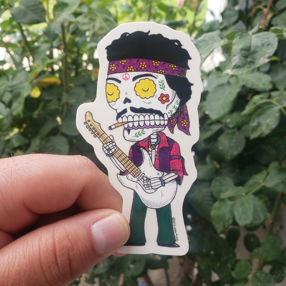 Jimi Calavera Clear Vinyl Sticker