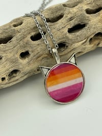 Image 5 of Lesbian Flag Resin Pendants