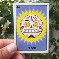 El Sol Calavera Loteria Vinyl Sticker