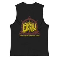 Image 1 of ABSU - NEVER BLOW OUT THE EASTERN CANDLE 2 (YELLOW & RUST PRINT) MUSCLE SHIRT