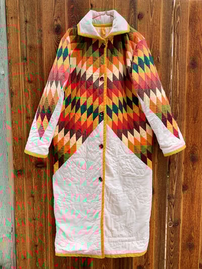 Image of Quilt Collared Duster Coat — Lone Star