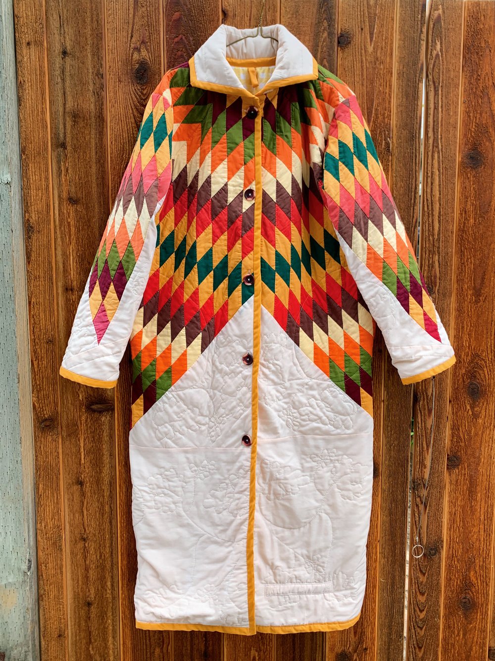 Image of Quilt Collared Duster Coat — Lone Star